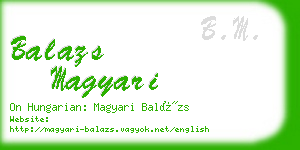 balazs magyari business card